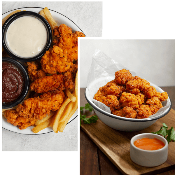 Delicious boneless chicken and sauce